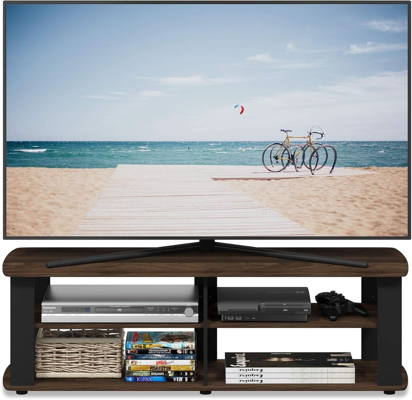 Nelly Entertainment Center TV Stand 43.3in Columbia Walnut