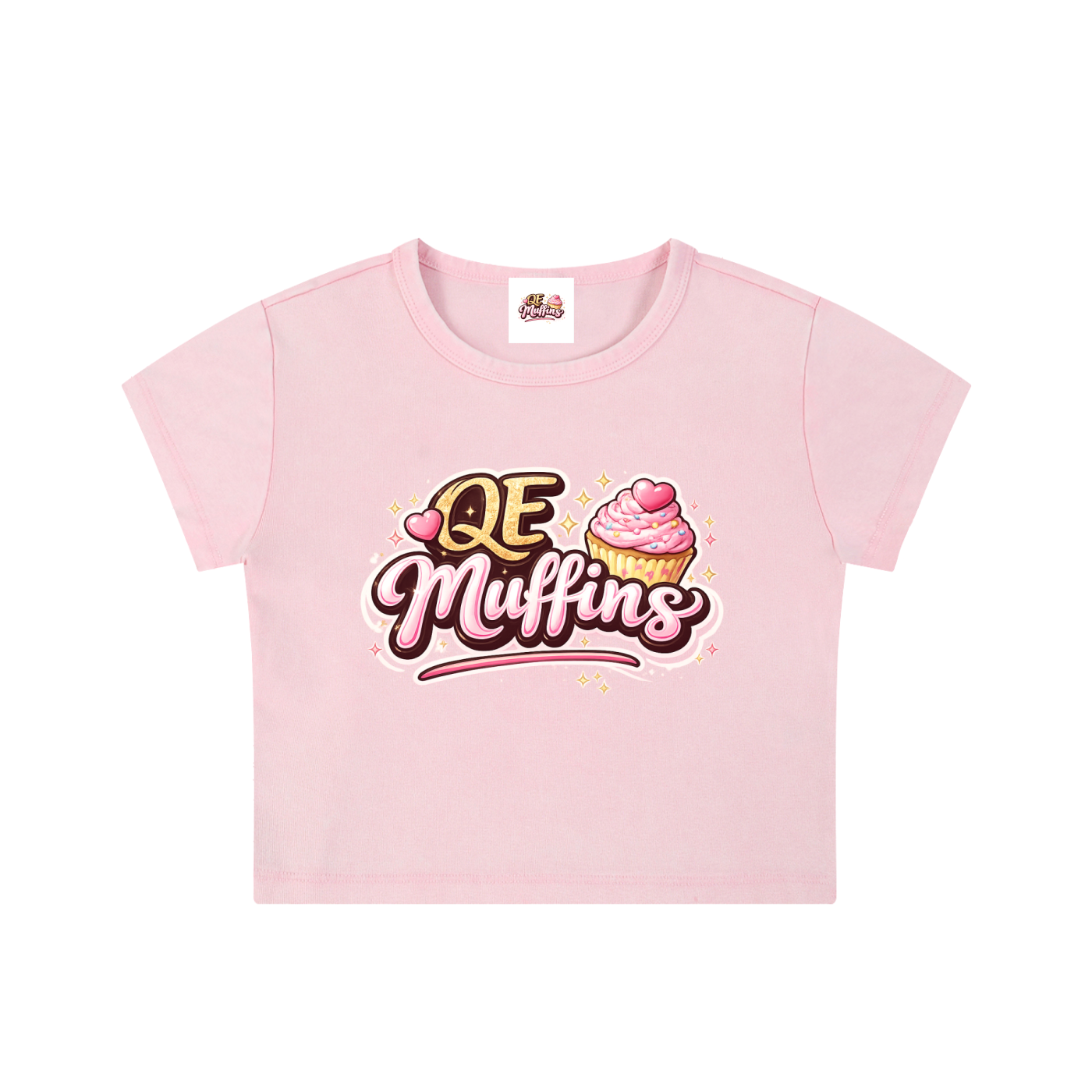 QE Muffins Snow Washed Crop Top