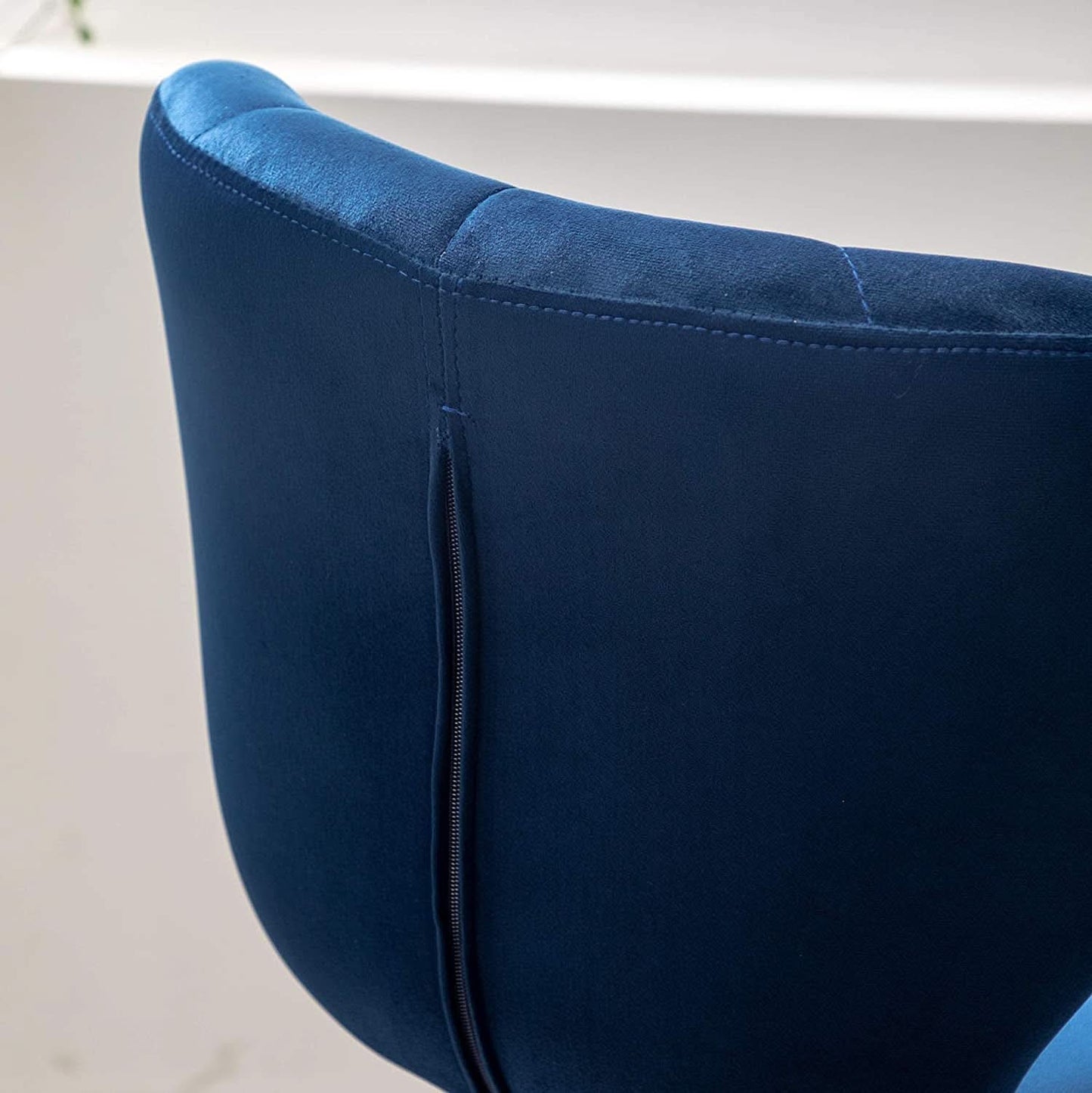 Blue Velvet Adjustable Swivel Bar Stools Set of 2 Modern