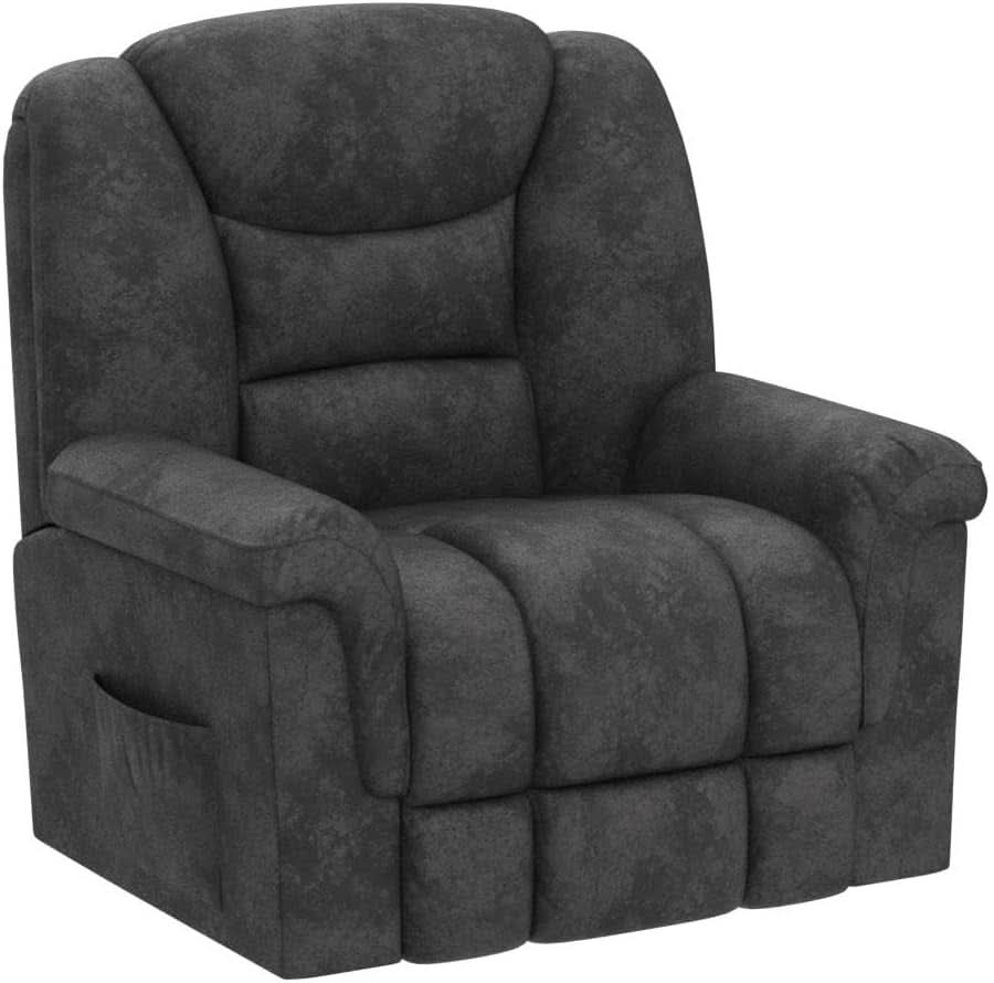 Oversized Swivel Recliner With Extra Wide Seat For Big And Tall
