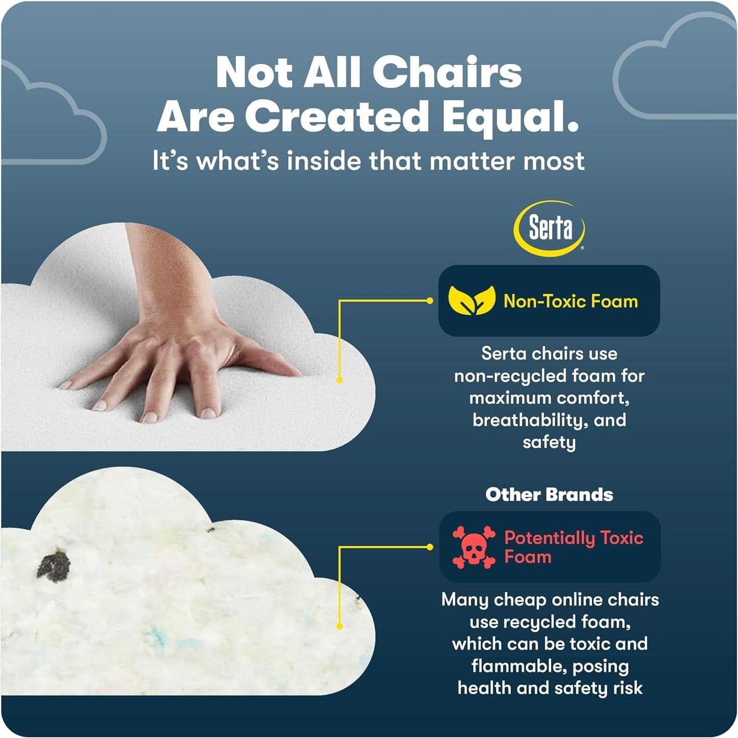 Executive Office Chair With AIR Lumbar Support Cream White
