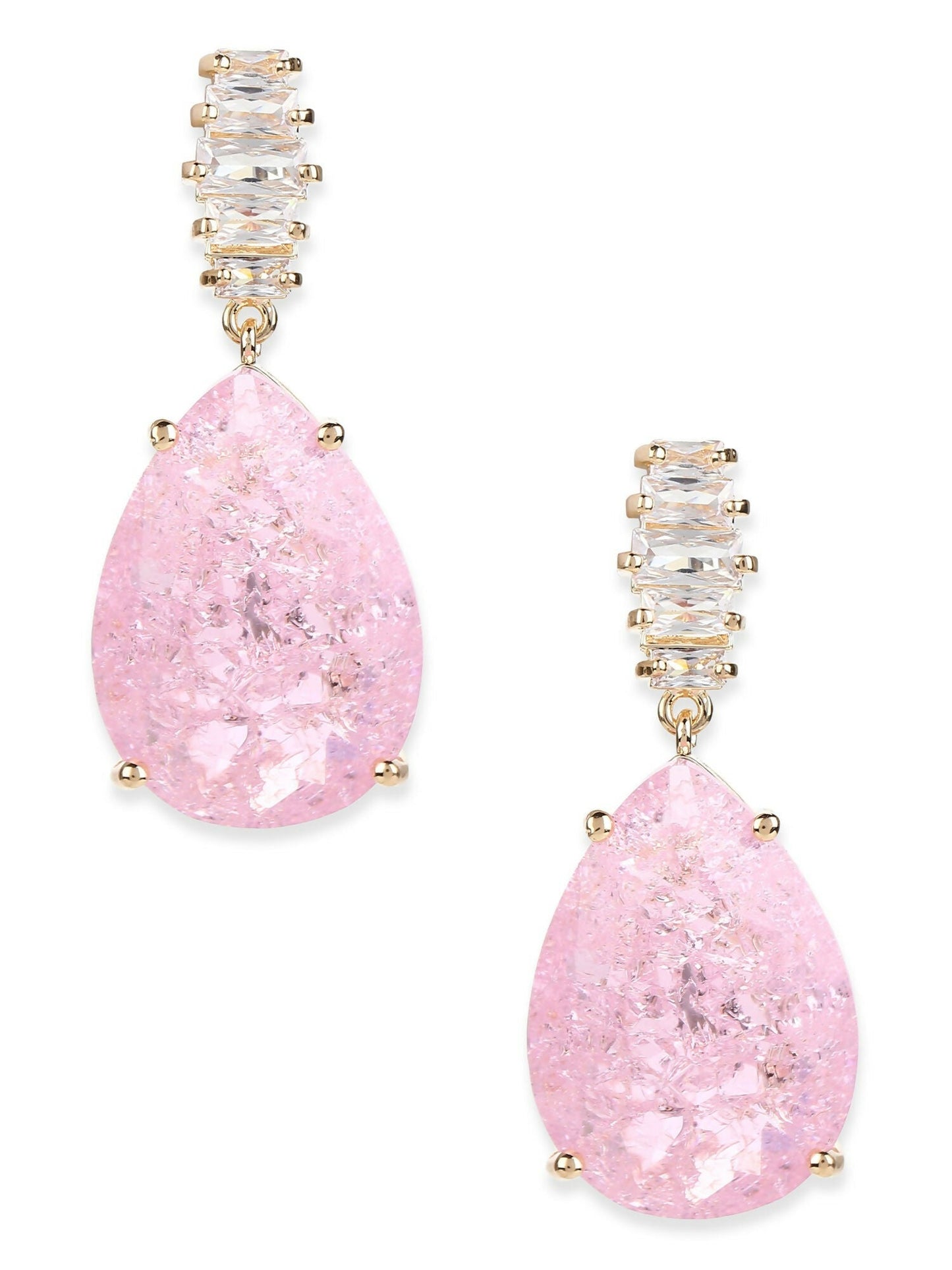 Pink Druzy Quartz Earrings- Ruby Raang