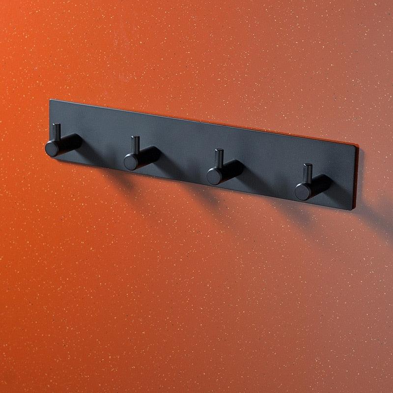 Black Robe Hook Wall Hook Towel Hook for Bathroom Stainless Steel Coat Hook Rustproof Hook Hanger for Kitchen Hardware Stainless Steel Hooks Waterproof and Oilproof Bathroom Kitchen Self Adhesive Hooks for Hanging Coat Hat Towel