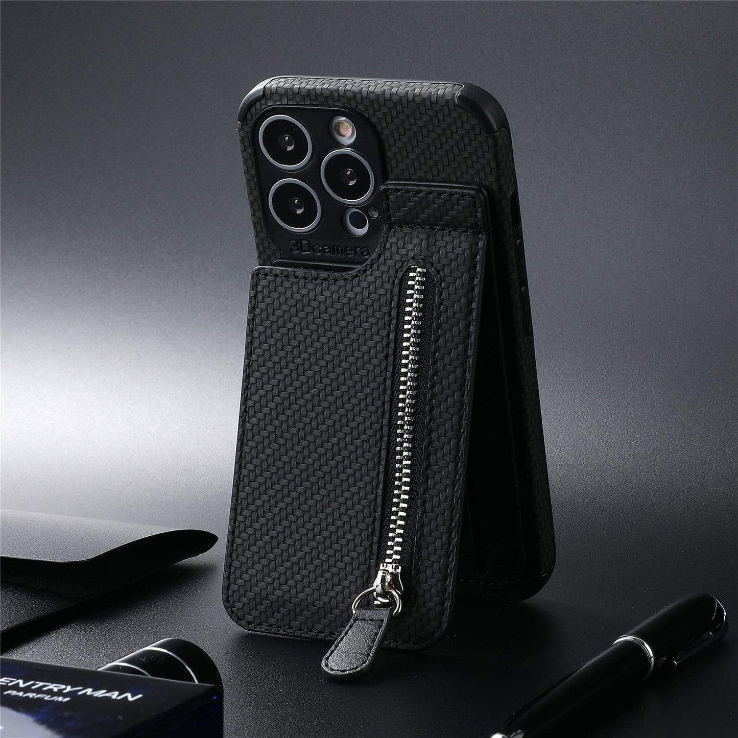 Blue Cards Wallet Leather Phone Case For Iphone 14 Plus 13 12 Mini 11 Pro Max X Xs Xr Men Luxury Business Purse Card Holder Cover  Phone Case With Card Sleeve Men Phone Case