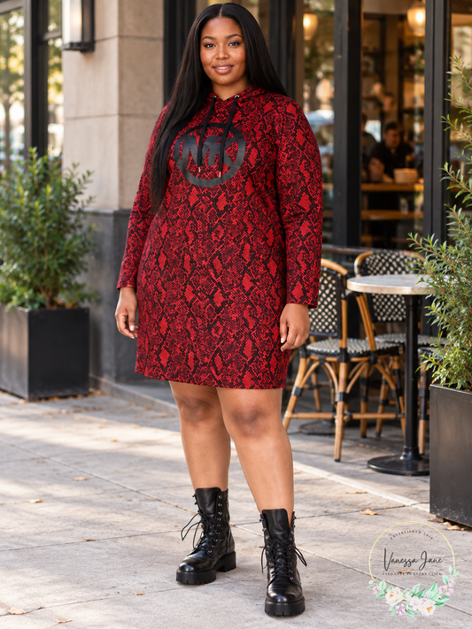 Michael Michael Kors Plus Size Printed Hoodie Dress