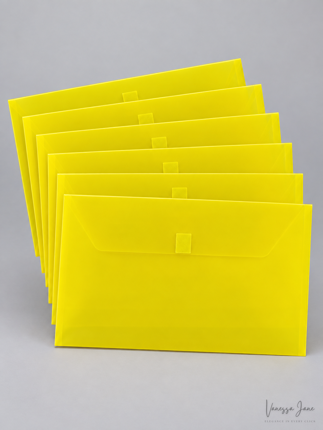 JAM Paper 6Pack, Plastic Envelopes with Hook & Loop Closure Legal Booklet