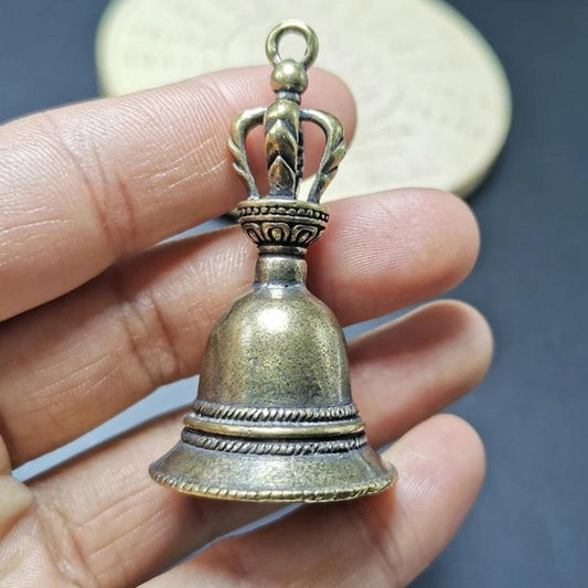 Brass Handicraft Die-casting Drop Magic Key Car Button Hanging Ornament Wind Bell Tibetan Bronze Creative Gift Home Decoration Pendant Best Birthday Gift