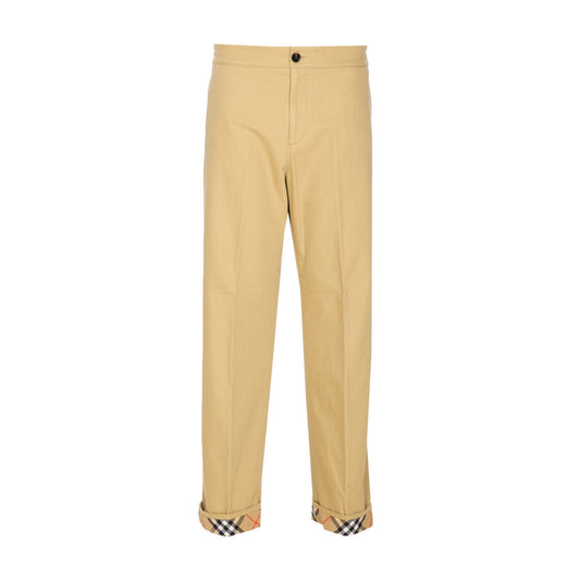Burberry Men Burberry Check Turn Up Pants