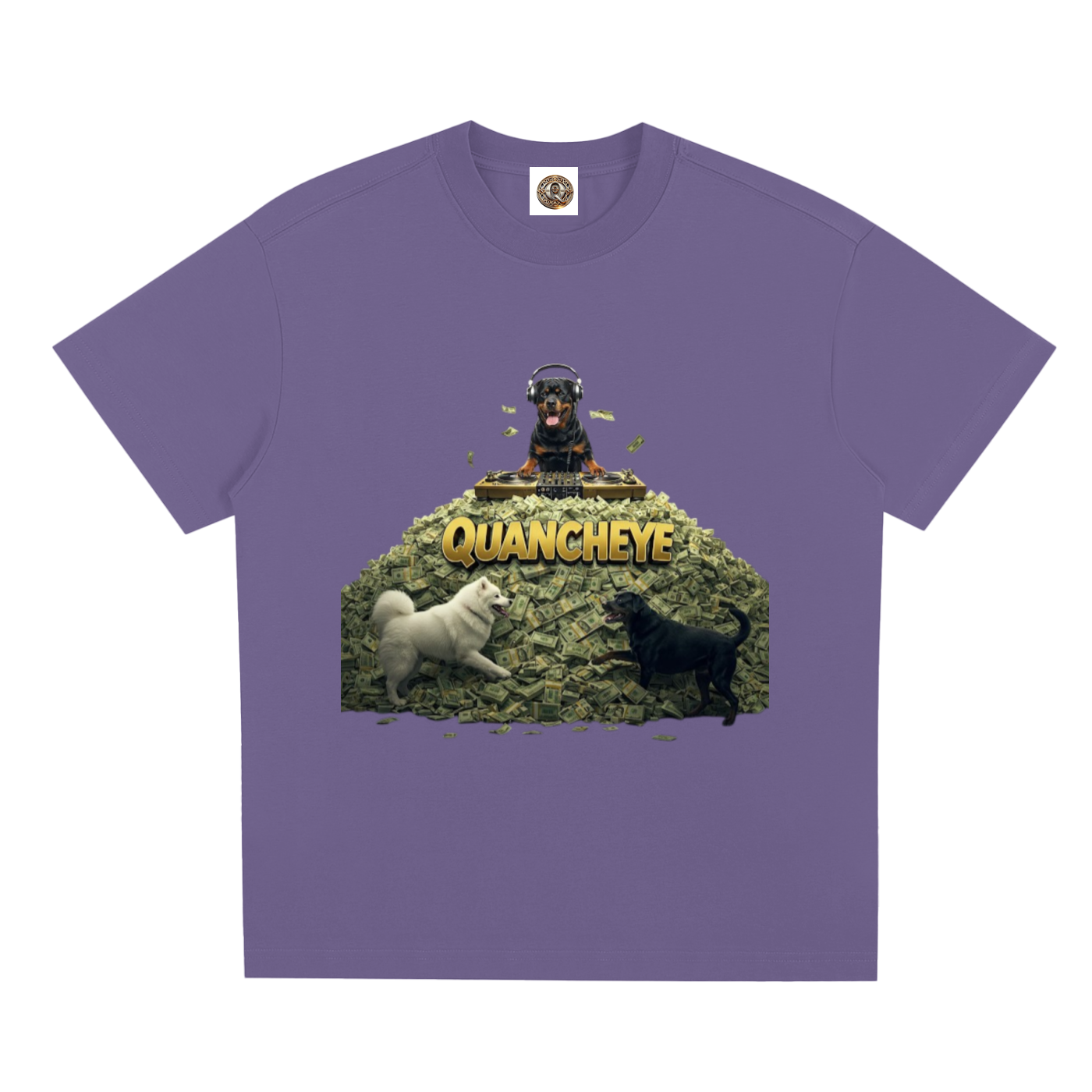 QE Quancheye DJ Dog Quick-Dry Cooling T-Shirt