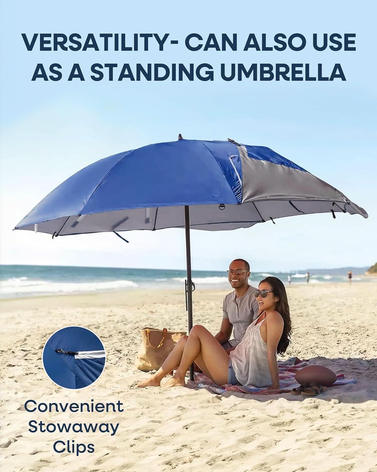 9ft Heavy Duty Outdoor Umbrella With UPF 50 Privacy Panels