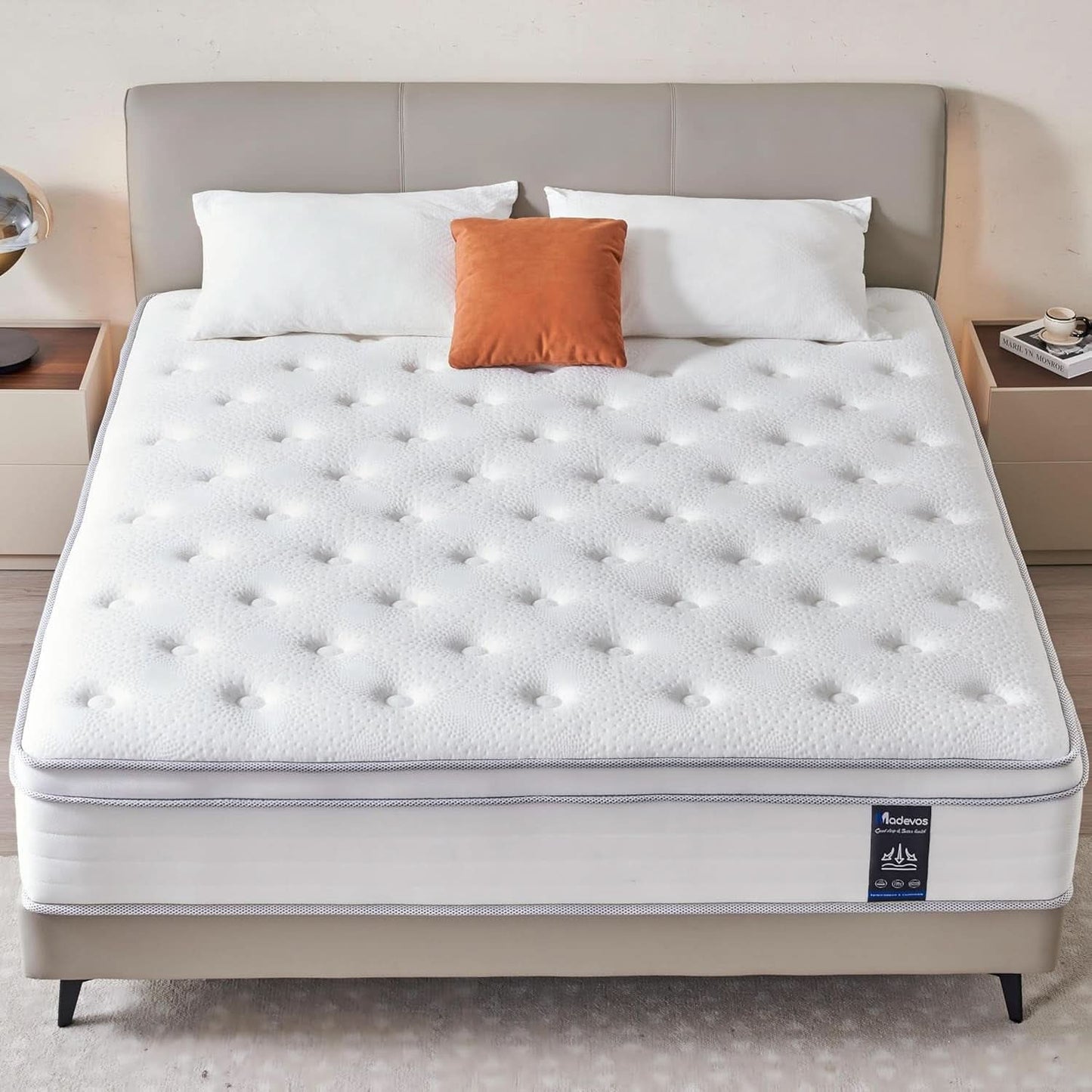 Queen Twelve Inch Hybrid Memory Foam Mattress Boxed Premium