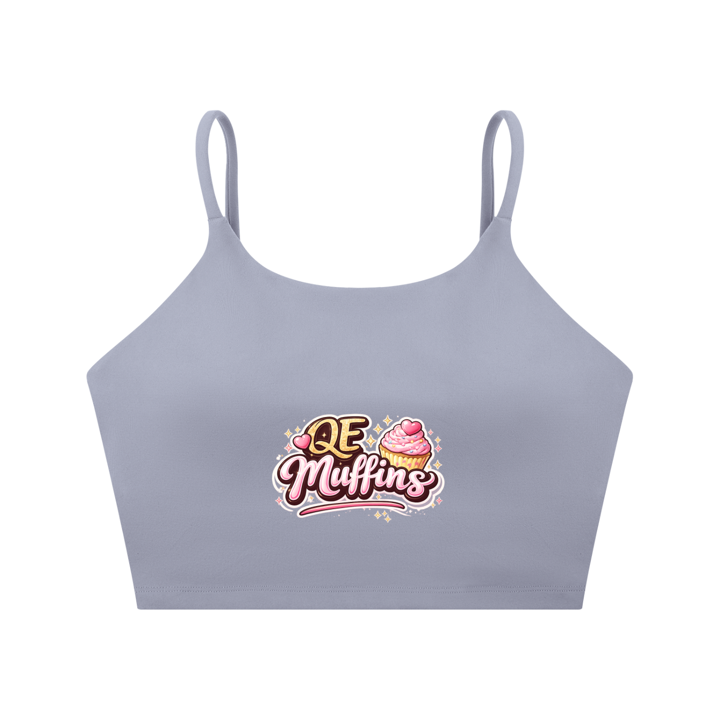 QE Muffins Spaghetti Strap Yoga Sports Bra