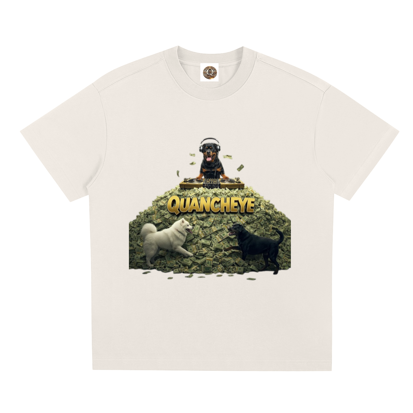 QE Quancheye DJ Dog Quick-Dry Cooling T-Shirt