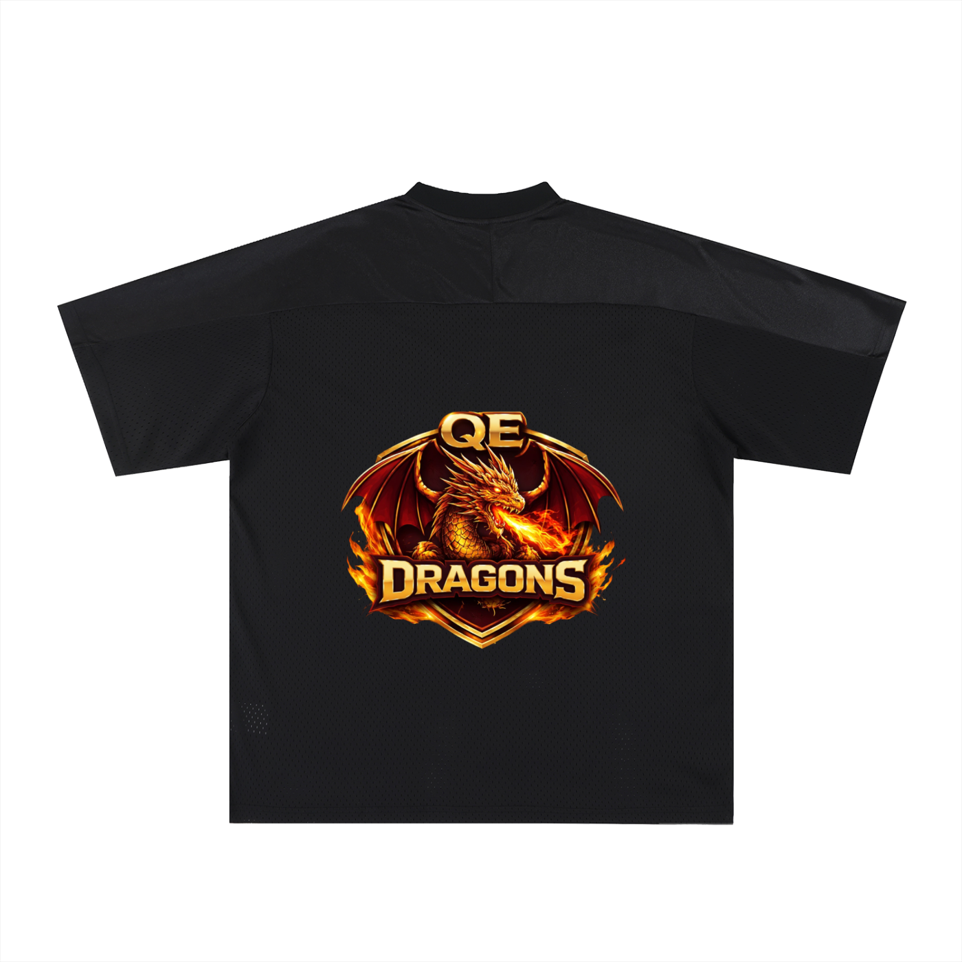 QE Dragons Oversized Mesh V-Neck Soccer Jersey