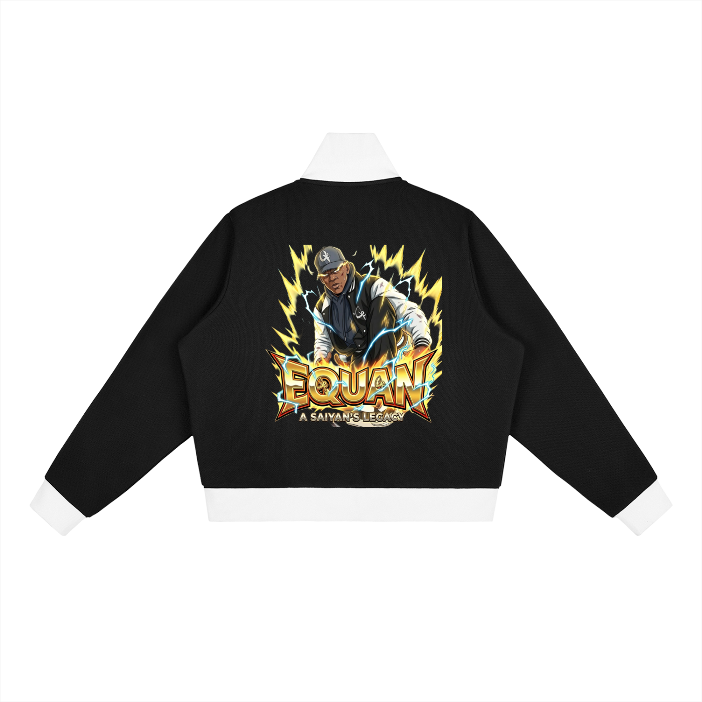 Equan Fury  Side Stripe Fleece Cropped Track Jacket