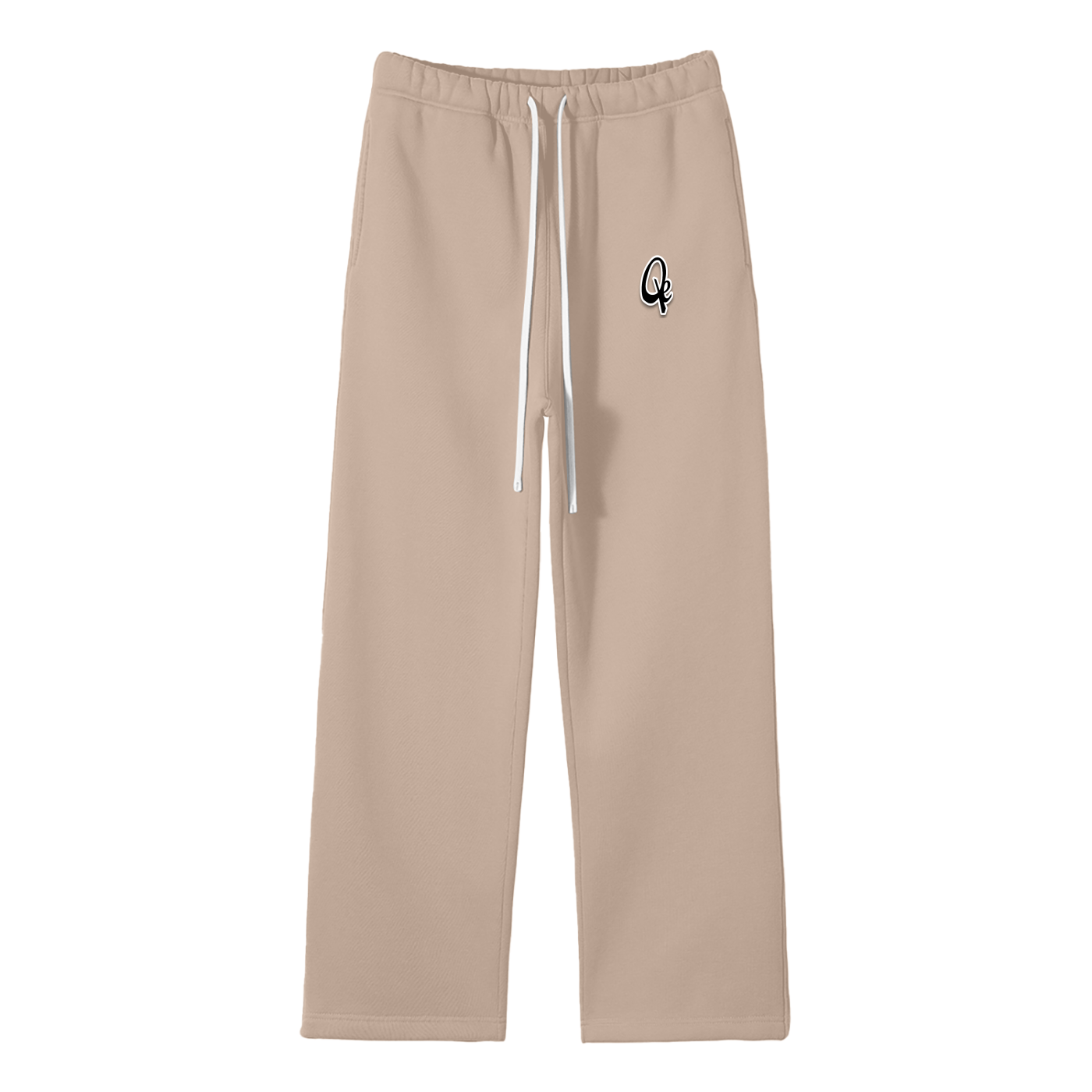 QE Unisex Solid Color Fleece Straight Leg Pants