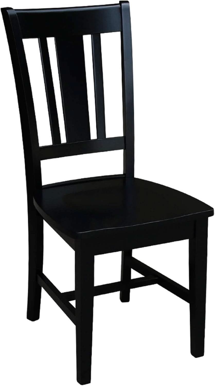 San Remo Splatback Dining Chairs Set Of Two, Black