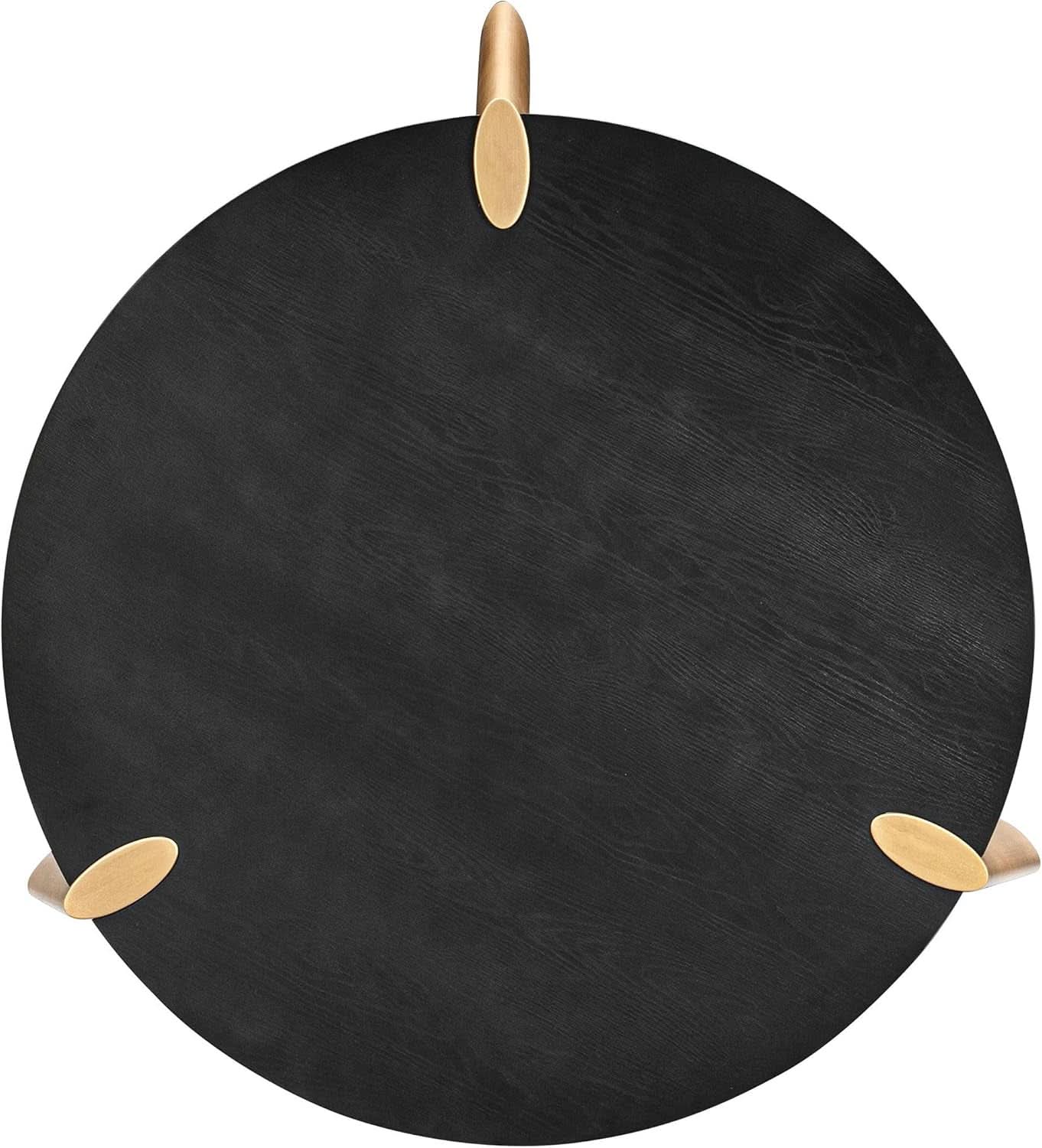 Tribase 47 Inch Round Burnt Black Dining Table Modern