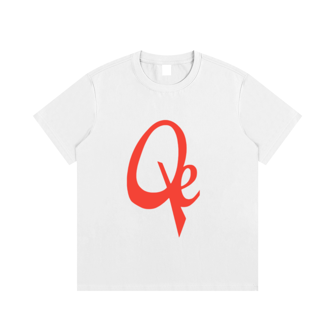 QE Orange Logo Essential Cotton T-Shirt