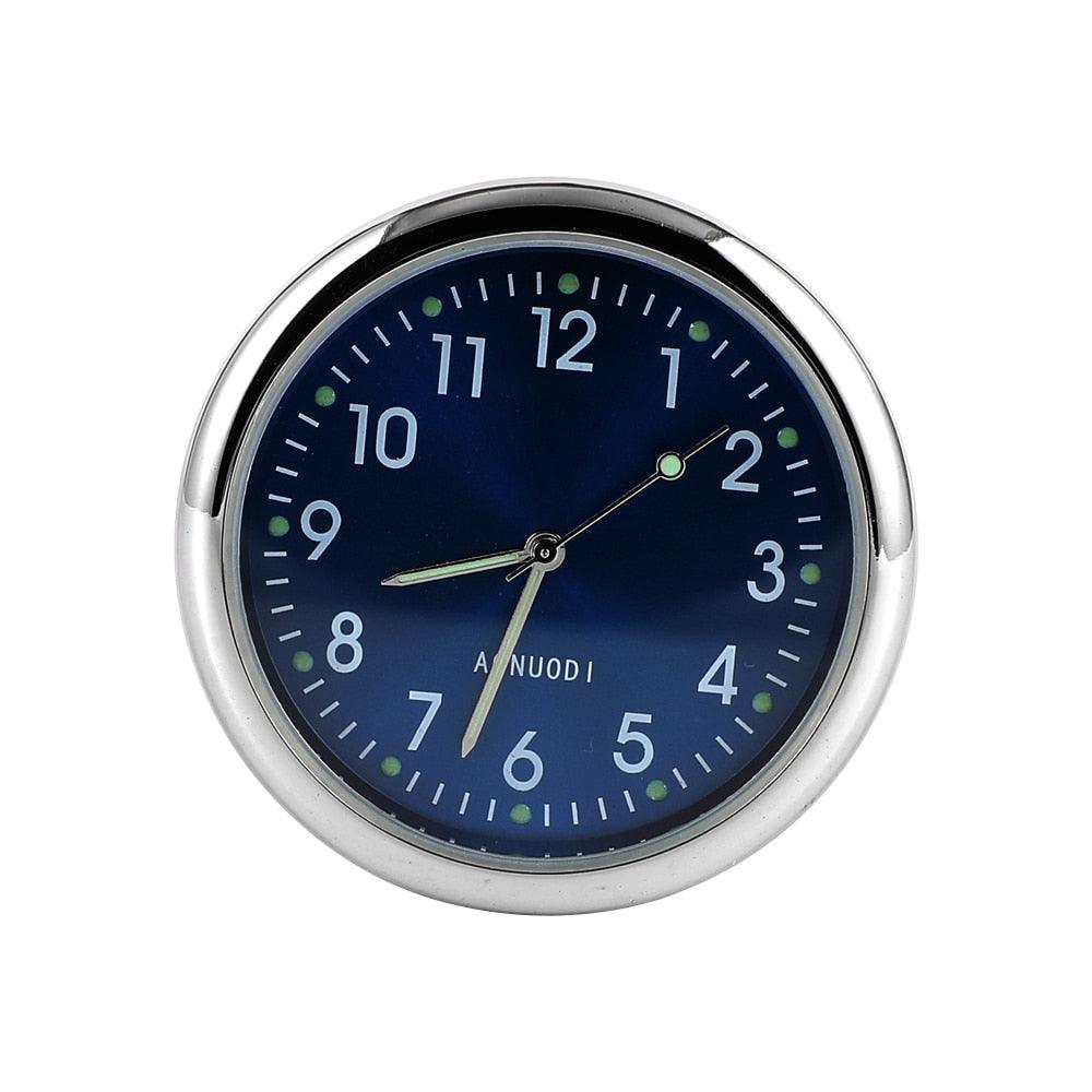 Car Clock Watch Indoor Automobiles Stick-In  Luminous Quartz Analog Watch Universal Pocket Mini Stick-On Clock for Car Boat Bike Home Watch Decoration Accessories