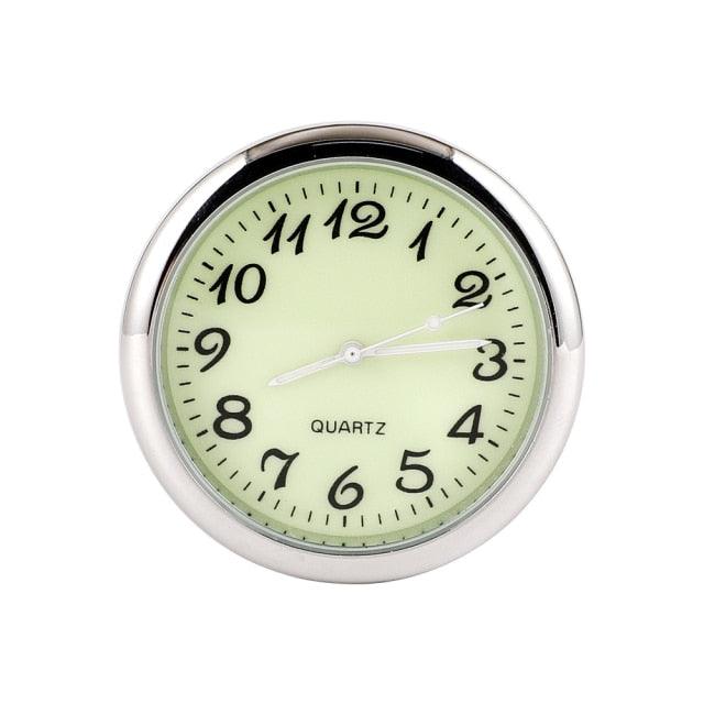 Car Clock Watch Indoor Automobiles Stick-In  Luminous Quartz Analog Watch Universal Pocket Mini Stick-On Clock for Car Boat Bike Home Watch Decoration Accessories