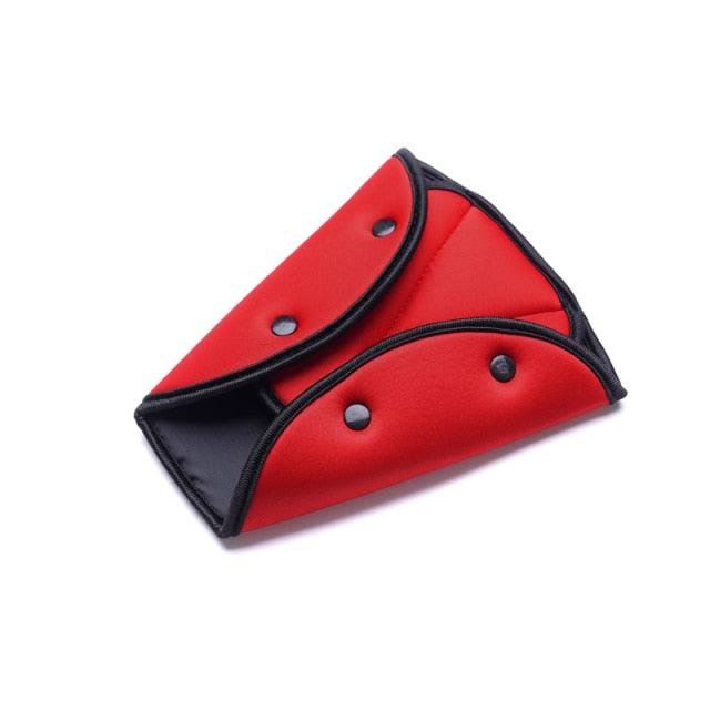 Car Safe Seat Belt Cover Soft Adjustable Children Safety Belt Fixer Triangle Anti-ledge For Child Neck Protection Belts Seat Belt Adjuster and Pillow with Clip for Kids Travel Neck Support Headrest Seatbelt