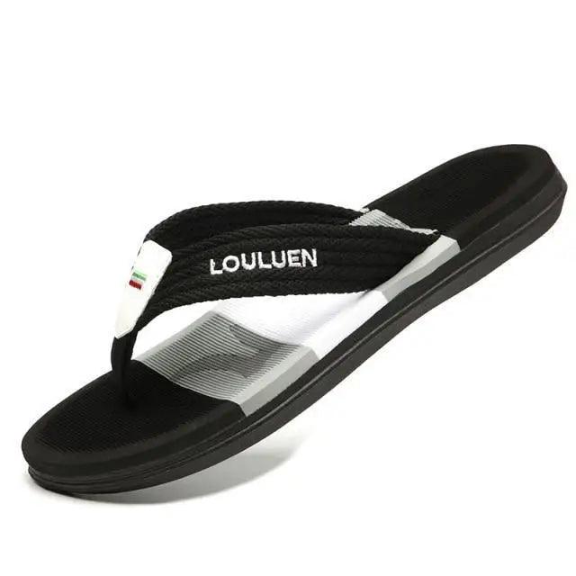Casual  Men Blue Summer Flip Flops High Quality Men Flip Flops Breathable Beach Slippers Outdoor Cool Simple Design Comfortable Walking Sandals