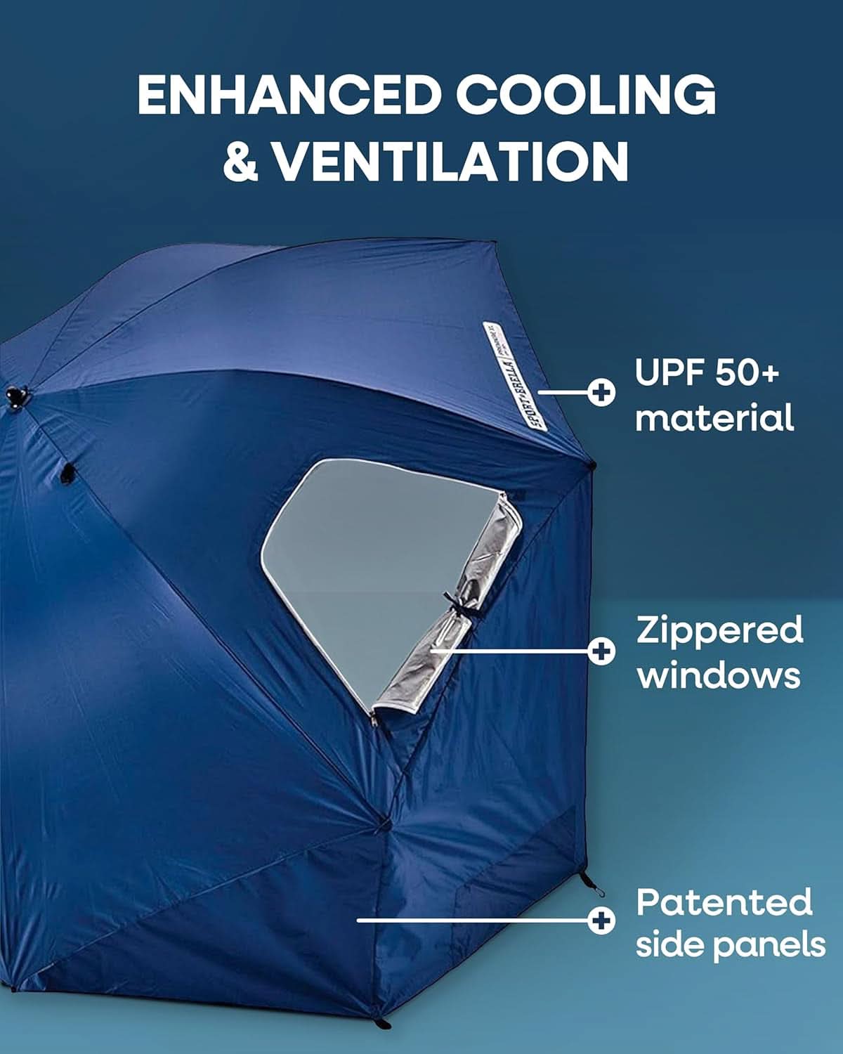 9ft Heavy Duty Outdoor Umbrella With UPF 50 Privacy Panels