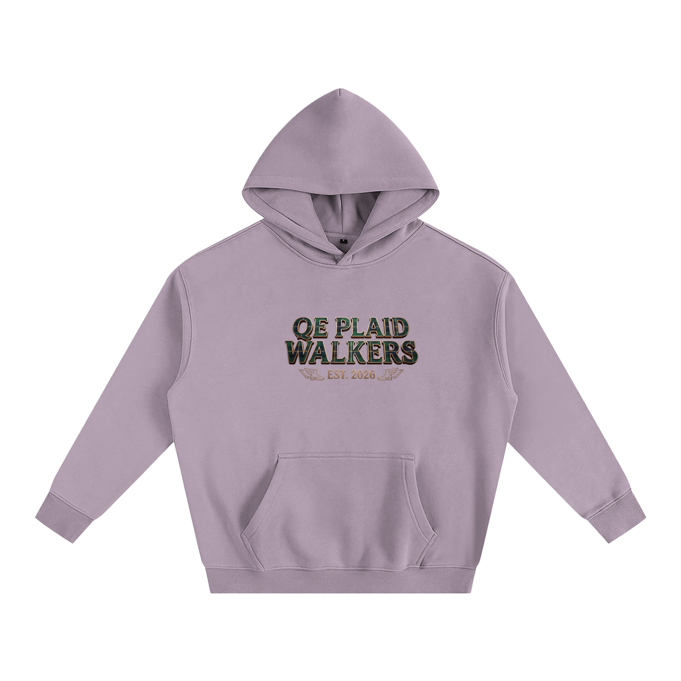QE Plaid Walkers Oversize Fleeced Hoodie