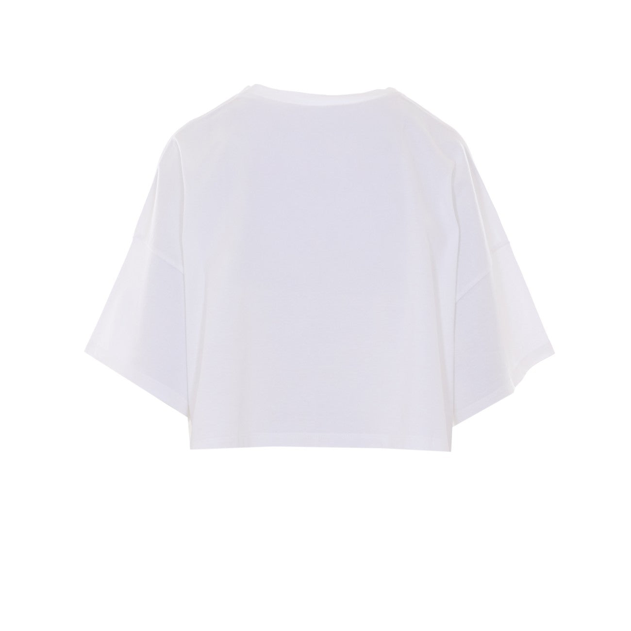 Chloe' Women Short Boxy T-Shirt With Logo In Cotton Jersey