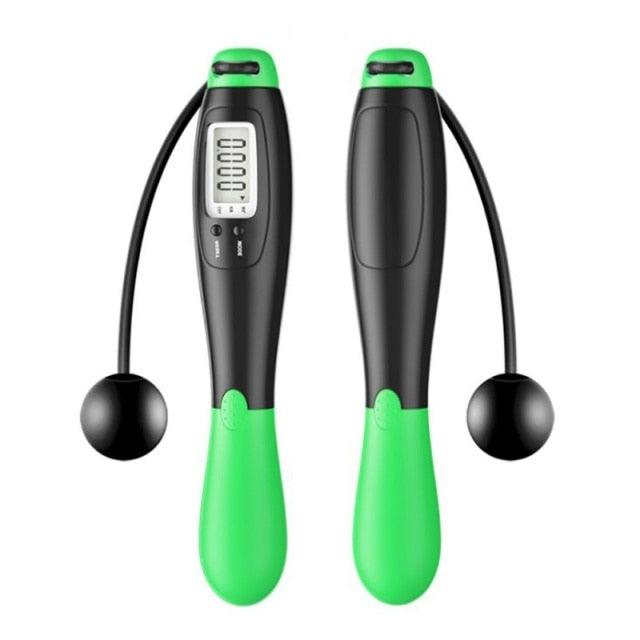 Cordless Electronic Skipping Rope Gym Fitness Cordless Skipping Smart Jump Rope With LCD Screen Counting Speed Skipping Rope With Calorie Counter Adjustable Digital Weighted Jumping Rope For Fitness Exercise Cordless Jump Rope Suitable For Women