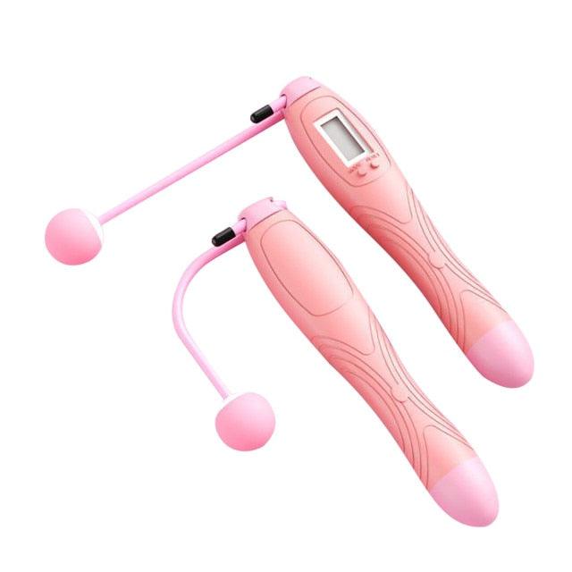 Cordless Electronic Skipping Rope Gym Fitness Cordless Skipping Smart Jump Rope With LCD Screen Counting Speed Skipping Rope With Calorie Counter Adjustable Digital Weighted Jumping Rope For Fitness Exercise Cordless Jump Rope Suitable For Women