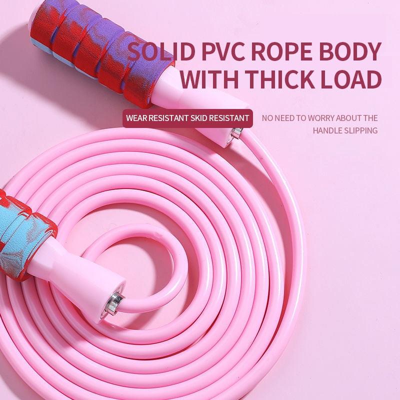 Cordless Skipping Rope Weight-Bearing Ball Sports Fitness Womens Indoor Dual-Use Weight Loss Sports Professional Fat Burning Ball Bearing Fast Rope Skipping Adjustable Memory Foam Anti Skid Handle Skipping Rope New Fitness Speed Rope For Men And Women
