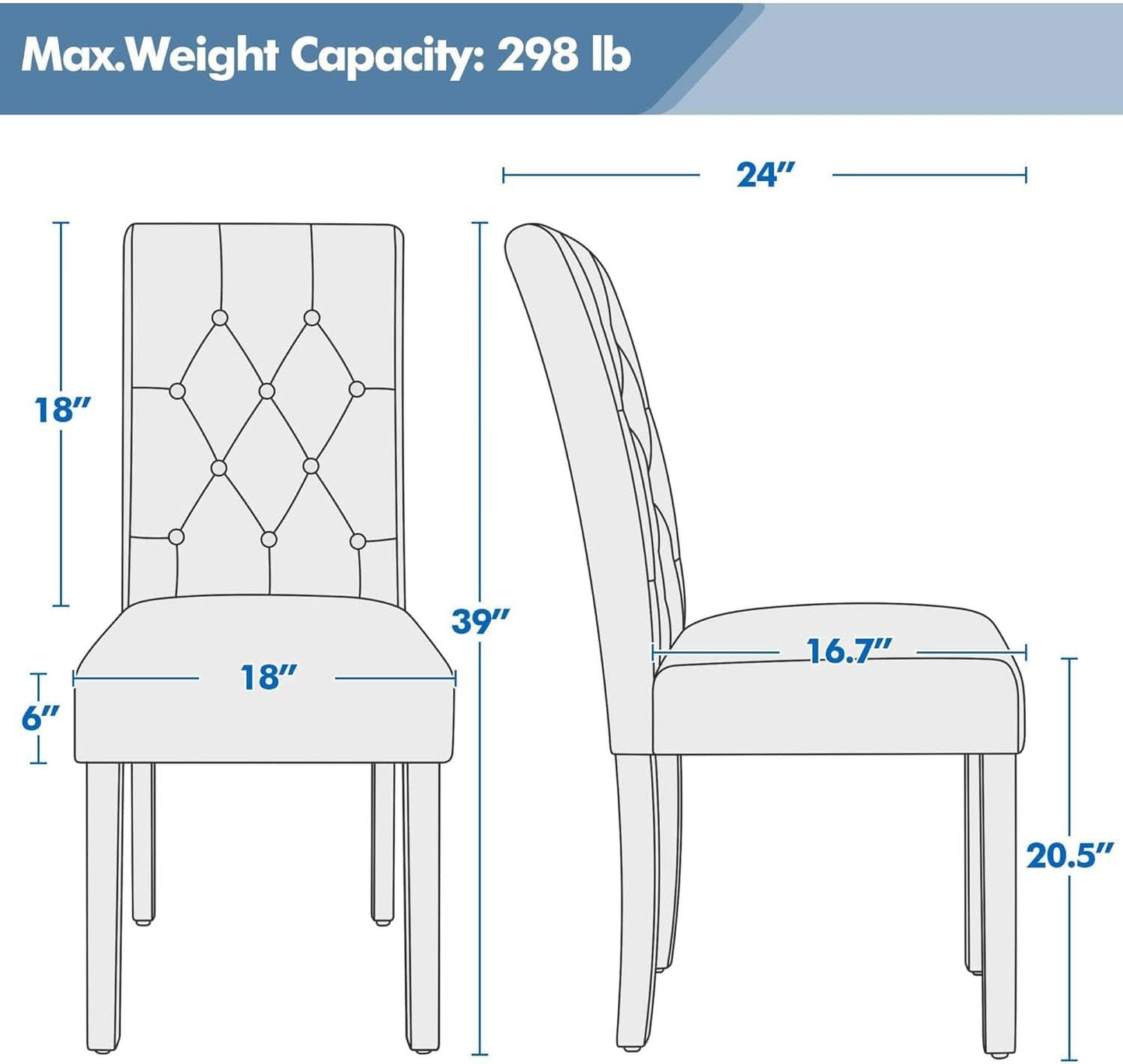 Faux Leather Dining Chairs Brown Set Of 2 For Dining Room