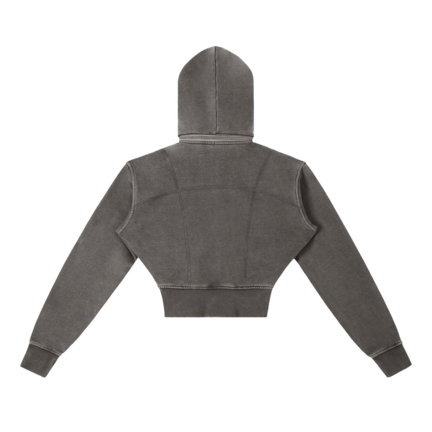 QE Muffins Vintage Washed Cropped Fleece Hoodie