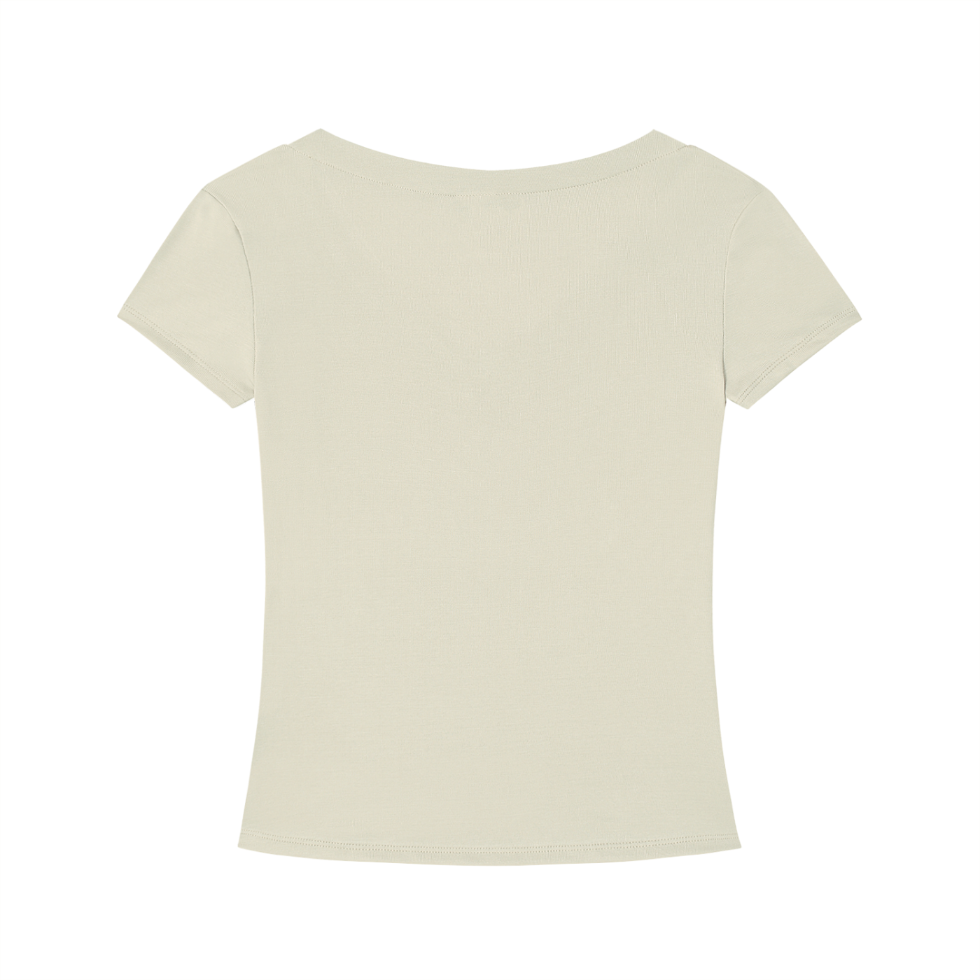 QE Muffins Tencel Slim Fit V-Neck T-Shirt