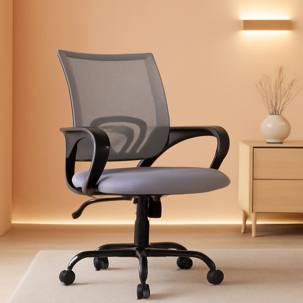 Ergonomic Mesh Office Chair With Lumbar Support Grey