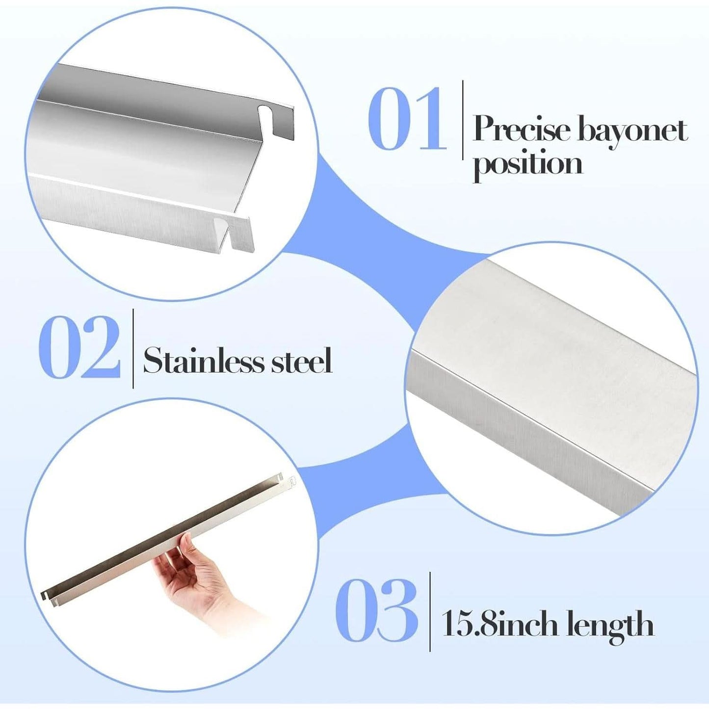 Stainless Steel Hanging File Rails 15.76 Inch Cabinets