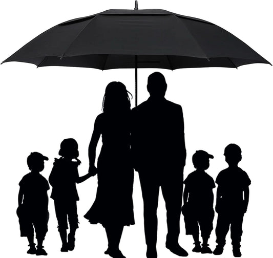 72 Inch Windproof Golf Umbrella Auto Open Double Canopy