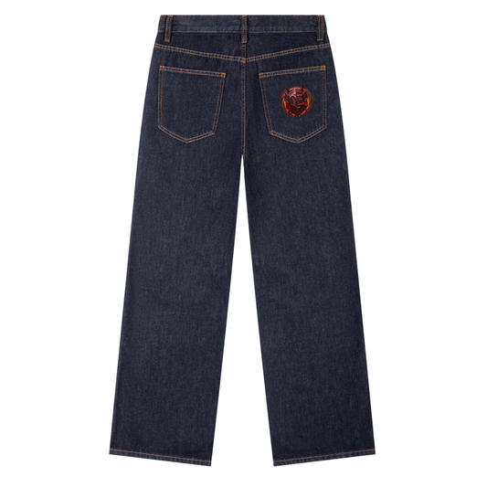 QE Diablo Heavyweight Straight Leg Denim Jeans