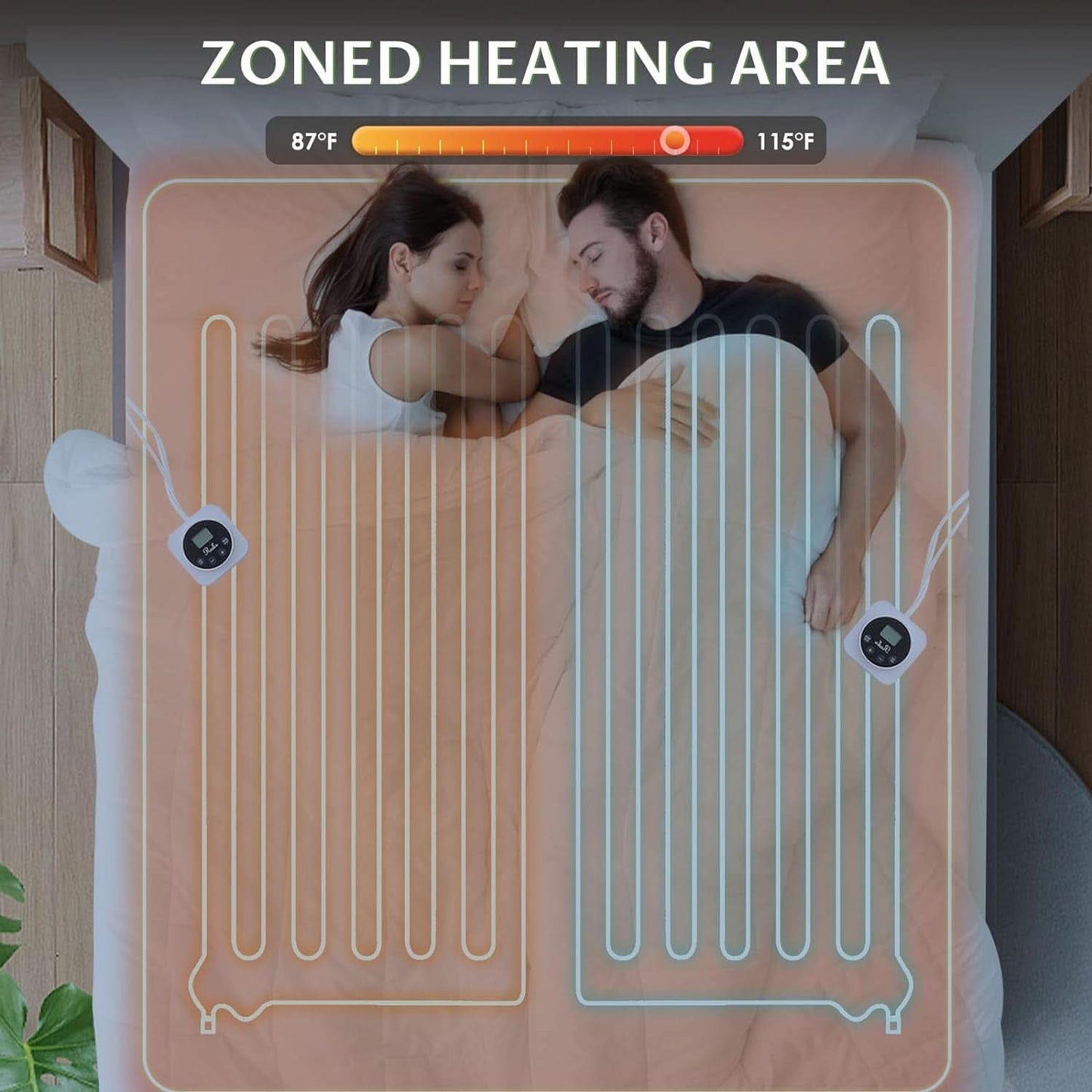 Queen Size Heated Mattress Pad with 10 Heat Settings