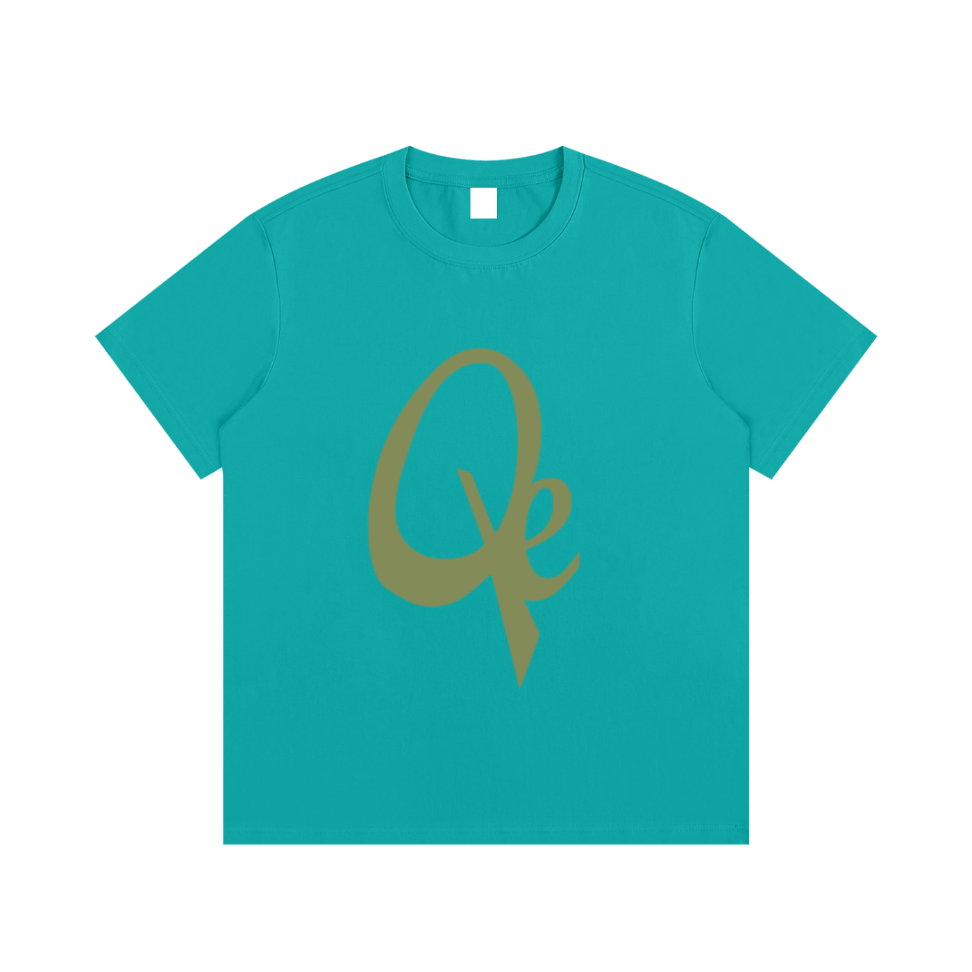 QE Army Green Logo Essential Cotton T-Shirt