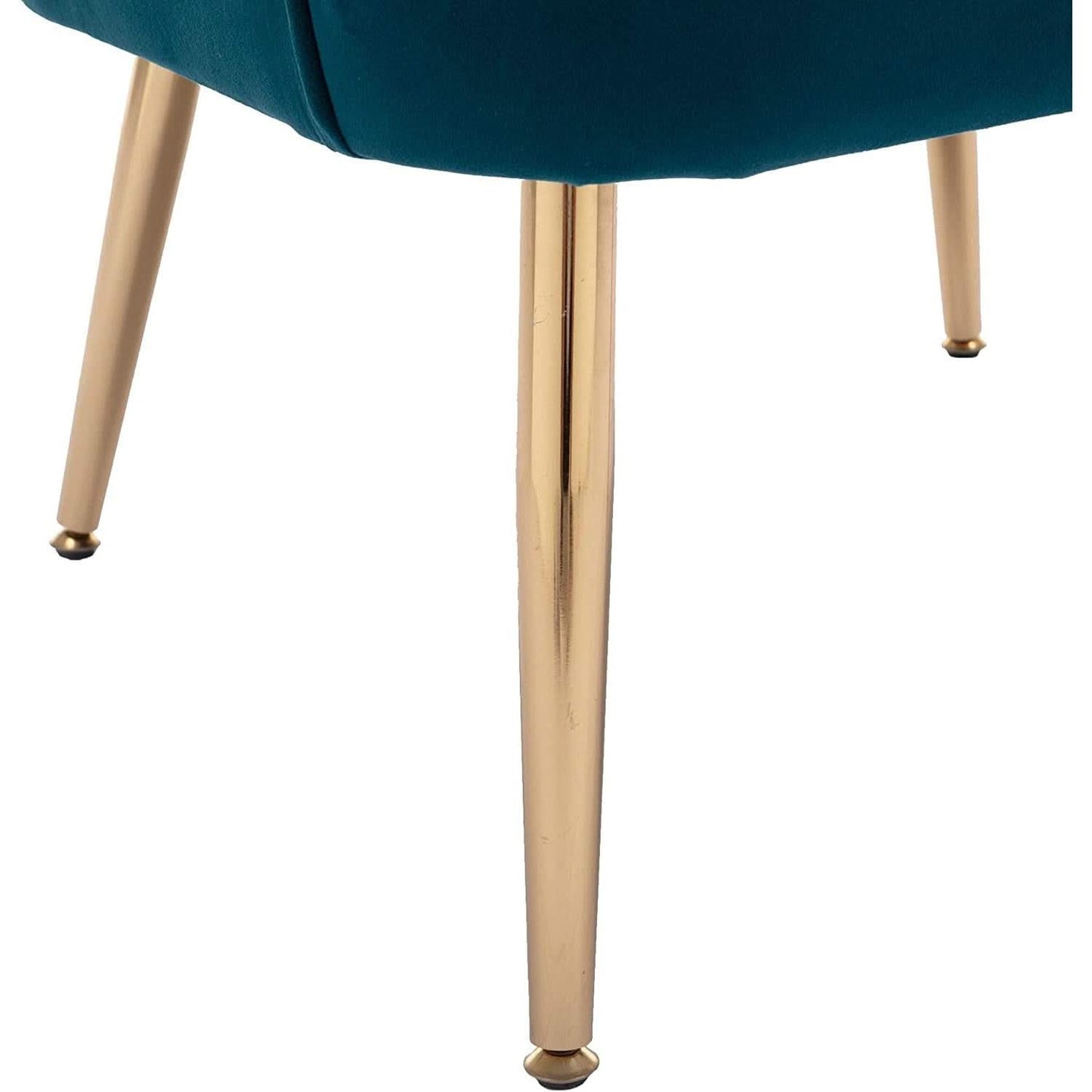 Teal Velvet Accent Chair With Golden Legs Ultra Plush
