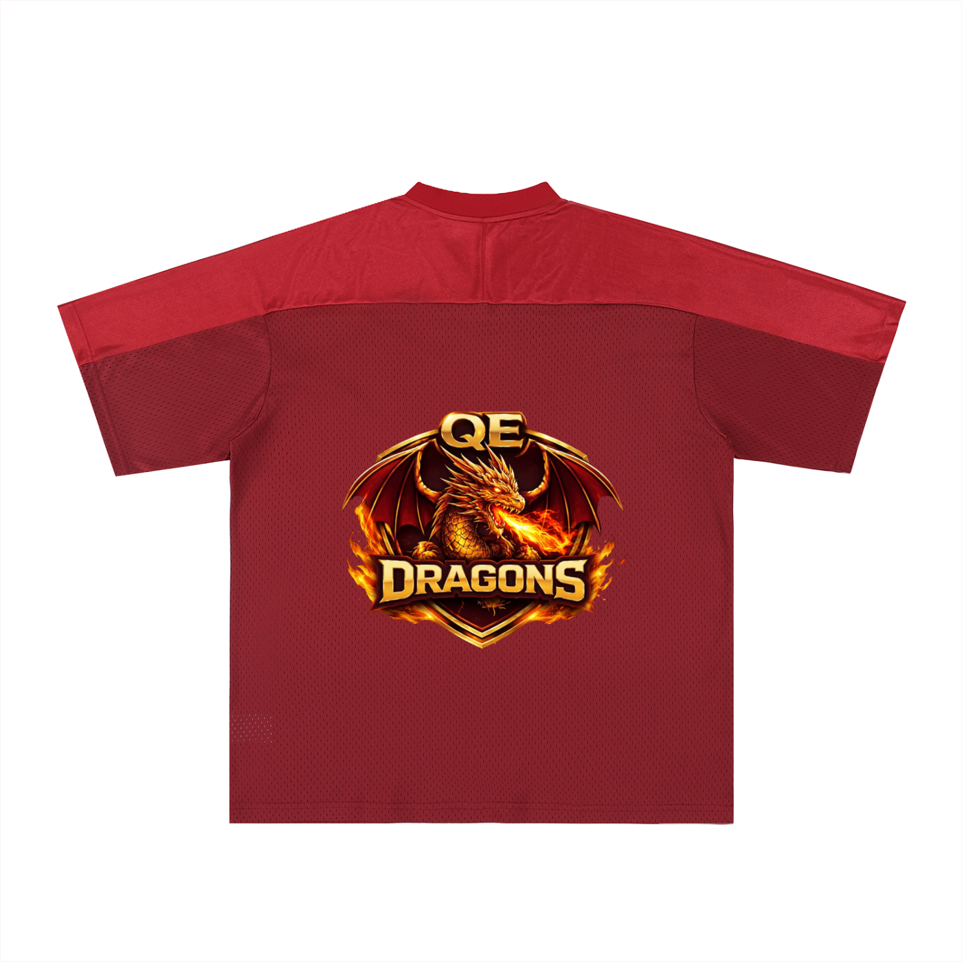 QE Dragons Oversized Mesh V-Neck Soccer Jersey