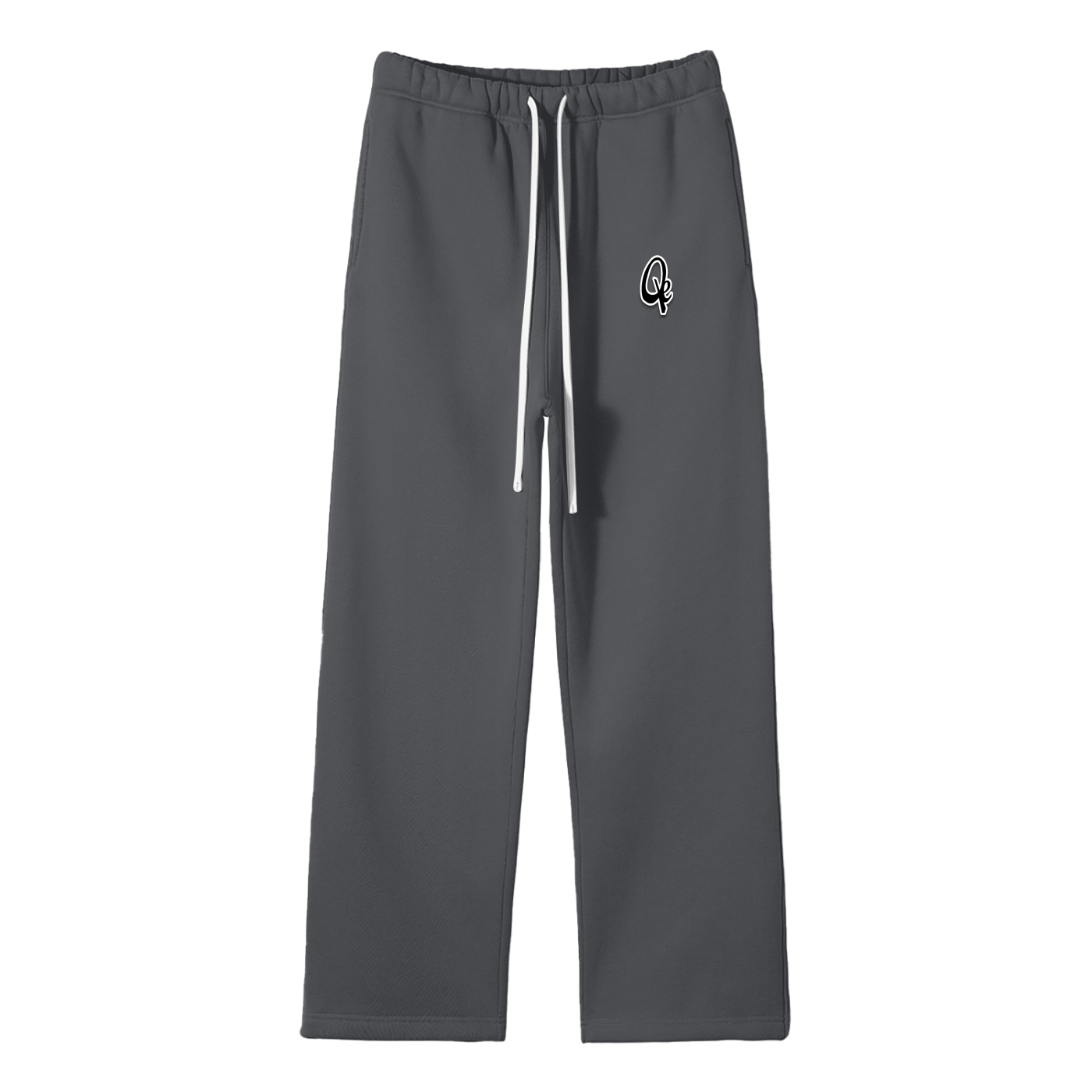 QE Unisex Solid Color Fleece Straight Leg Pants