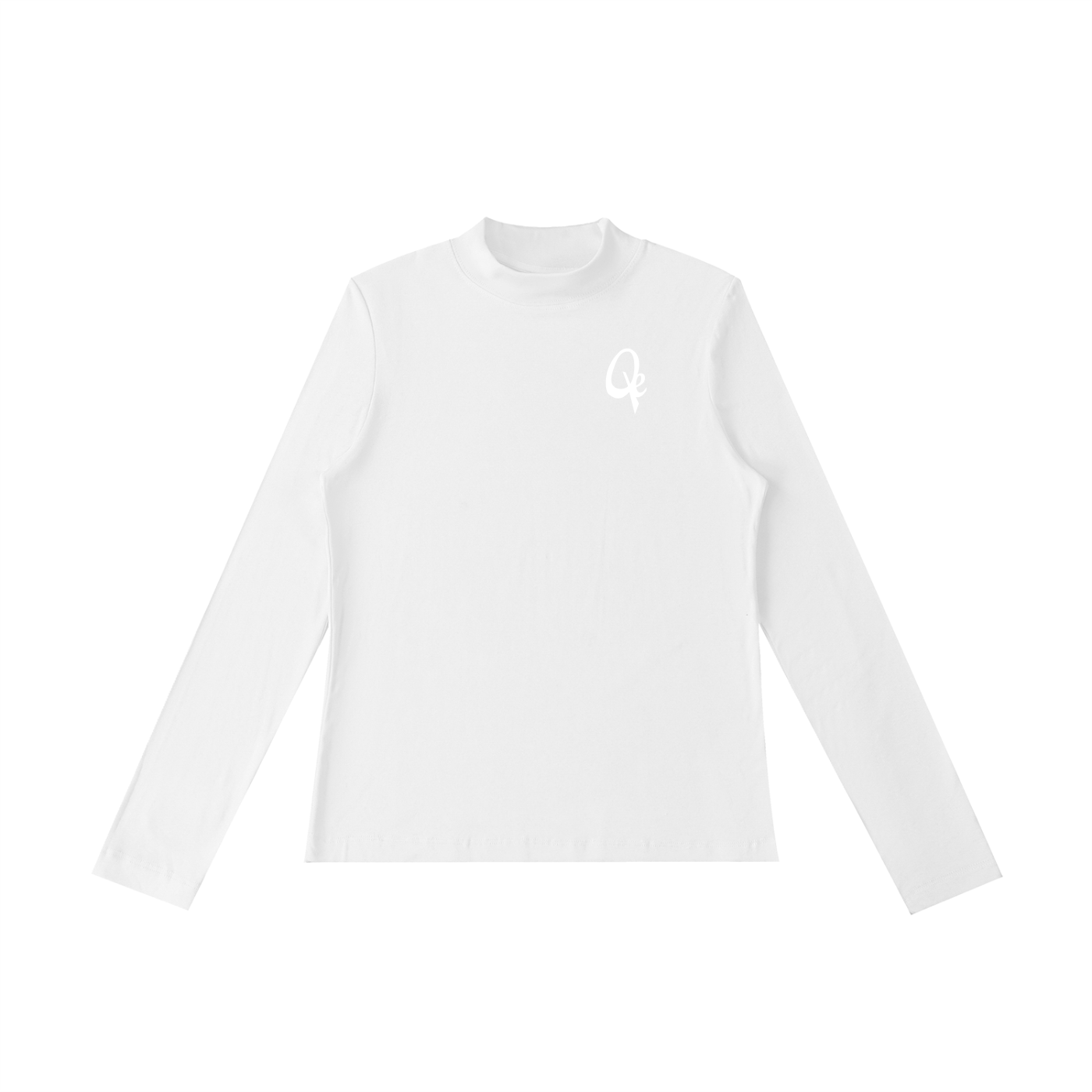 QE Essential Mock Neck Long Sleeve T-Shirt