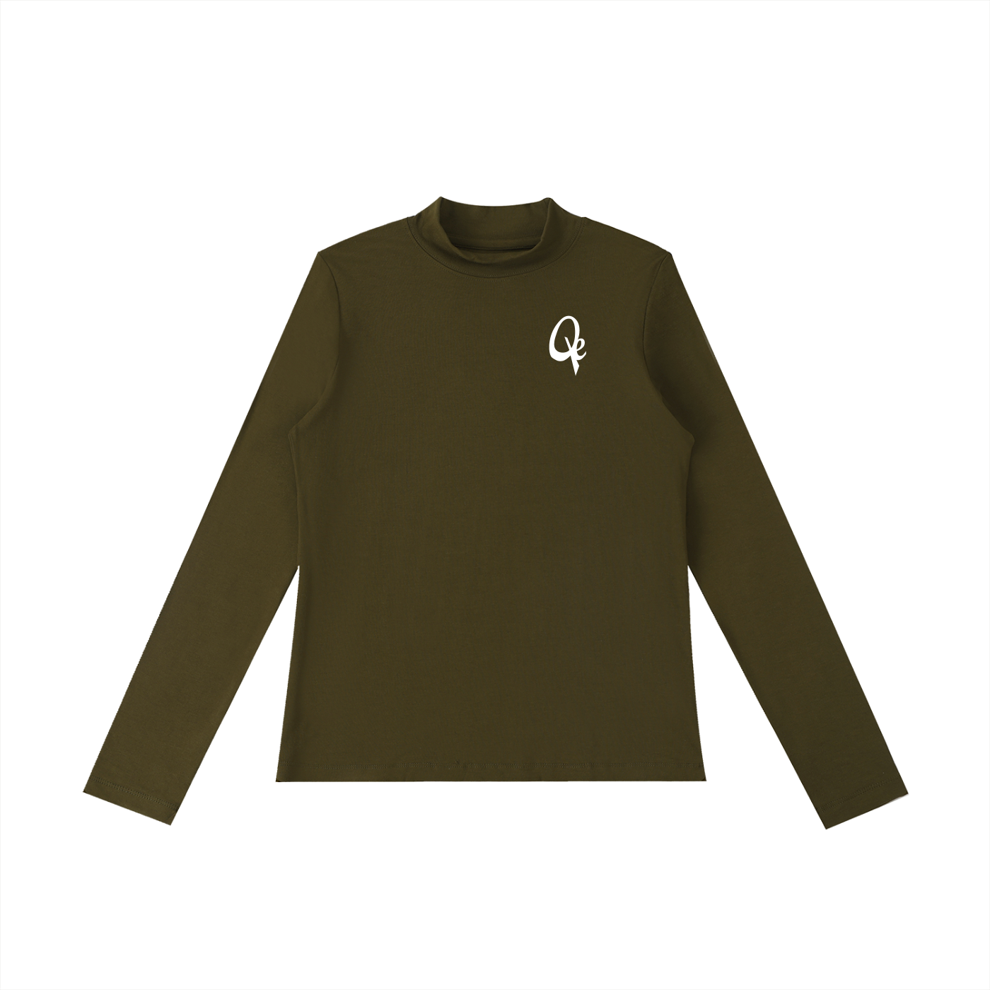 QE Essential Mock Neck Long Sleeve T-Shirt