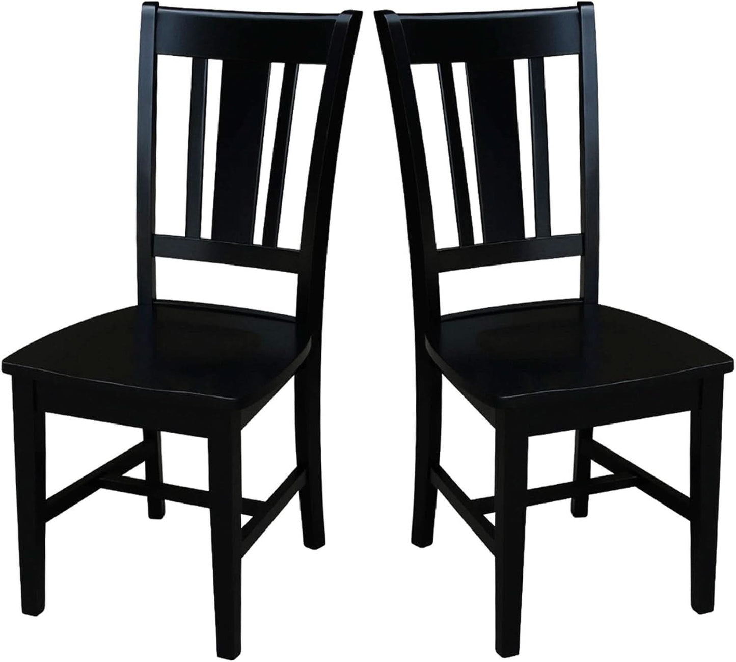 San Remo Splatback Dining Chairs Set Of Two, Black