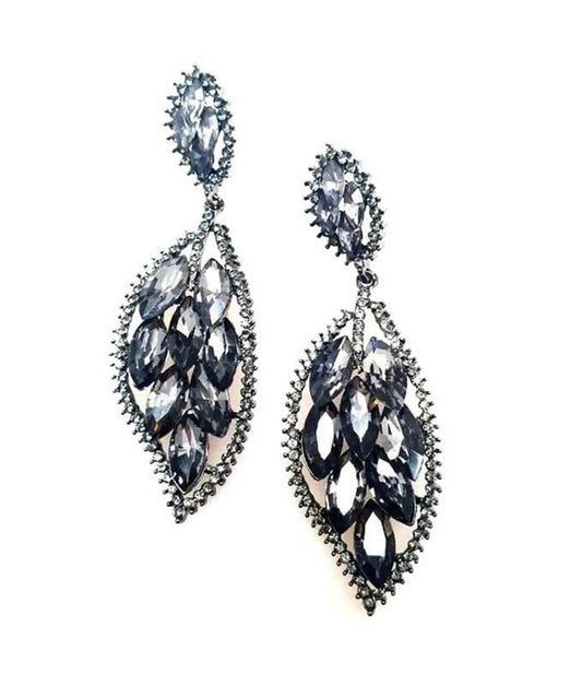 Bling Accessories Handmade Statement Leaf Earrings