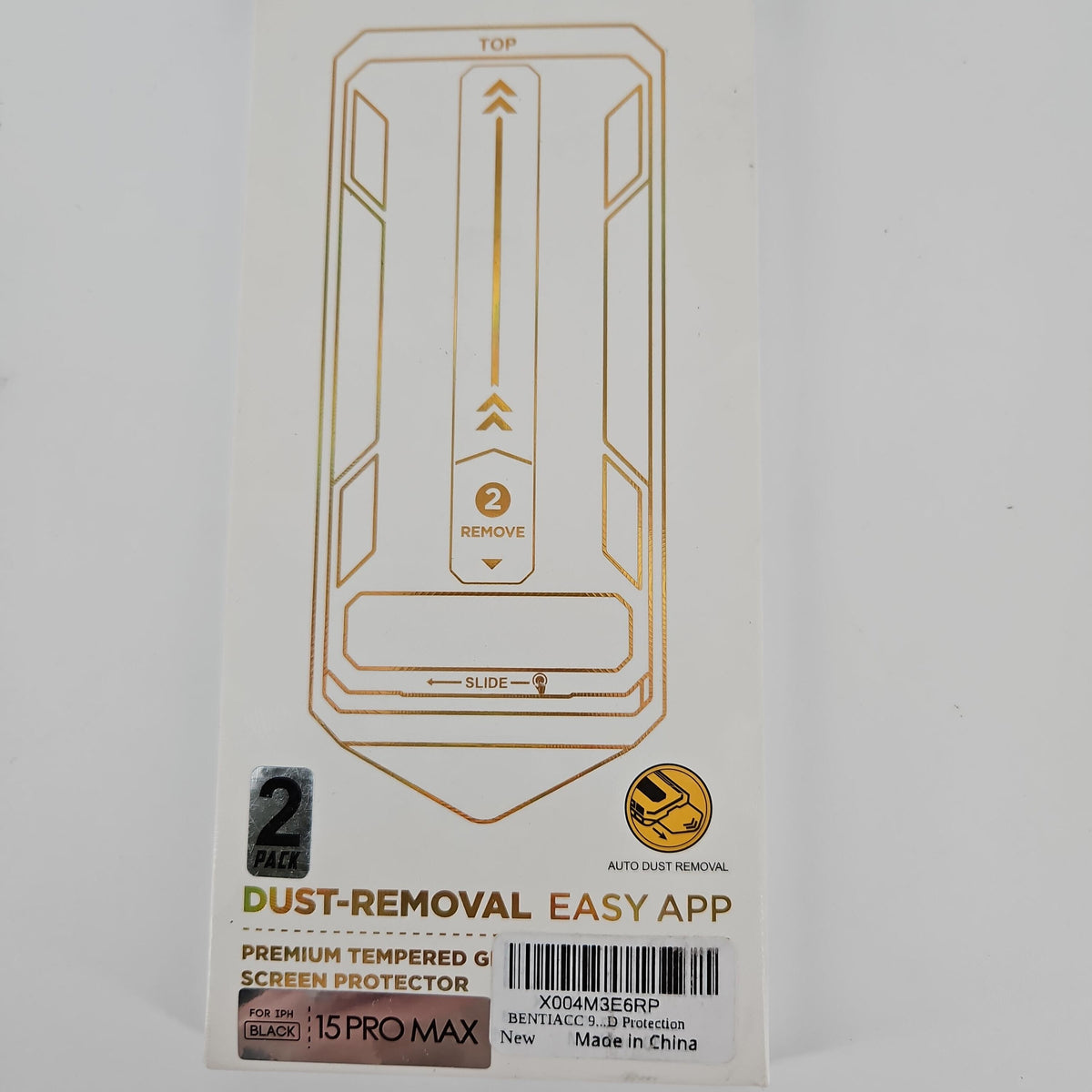 BENTIACC 2-Pack Tempered Glass Screen Protector for iPhone 15 Pro Max